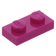 LEGO lapos elem 1x2, bíborvörös (3023)